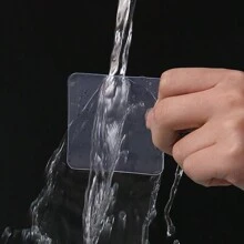 1包/50片透明丙烯酸膠粘帶,正方形納米鉤膠膜,強力黏貼,單面pvc汽車實用膠 - 無色 - 查看 3