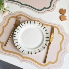 白色防滑可水洗易於清潔的餐墊,廚房餐墊,家庭廚房客廳桌面裝飾咖啡廳西餐墊 - 綠色 - 查看 6