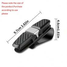 1pc Universal Car Sun Visor Sunglasses Holder: Keep Your Eyeglasses Secure! - Multicolor - View 3