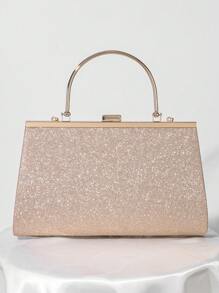 Faux Pearl Beaded European And American Style Women's Evening Bag, Handheld Clutch Bag For Party, Elegant Faux Pearl Clutch, Prom Bag