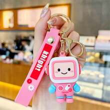 1pc Multicolor Cartoon Robot Shaped Keychain For Women, Car Key Chain, Bag Pendant, Couple Gift, Daily Use - Multicolor - View 6