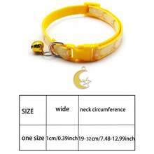 Pet Moon Shaped Collar, Cat Collar, Festival Gift - Yellow - View 2