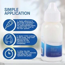 2入組前方蕾絲假髮膠和蕾絲膠去除套裝,無痕防水替換髮粘合劑 - 顏色 - 查看 3