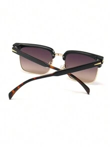 1pc Women's Fashion Square Decorative Glasses - Multicolor - View 4