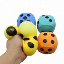 New 2024 Mahjong Dice Large Pinch, Joy Rebound, Decompression And Release God Tool Creative Flour Filling, Colorful Teenage Decompression Toy Gift - Multicolor - View 1