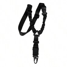 1入組戰術吊繩尼龍跨肩戰術吊繩,多功能戶外安全吊繩 - 黑色 - 查看 3