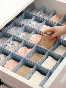 4 Có thể điều chỉnh Lưới Ngăn kéo , Tủ đóng tường Không gian Hộp đựng Đối với Đồ lót , Vớ , Thắt lưng , Ngăn kéo Tách biệt Phụ kiện , Văn phòng Bàn làm việc Lưu trữ Ngăn kéo - Nhiều màu - Xem 4