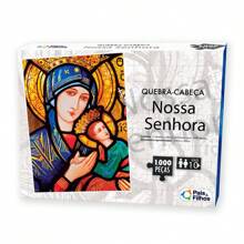 Quebra Cabeça Nossa Senhora Jogo de 1000 Peças Pais e Filhos 0983 - Multicolorido - Visão 4
