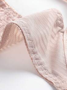 Plus Contrast Lace Underwire Bra - Khaki - View 4