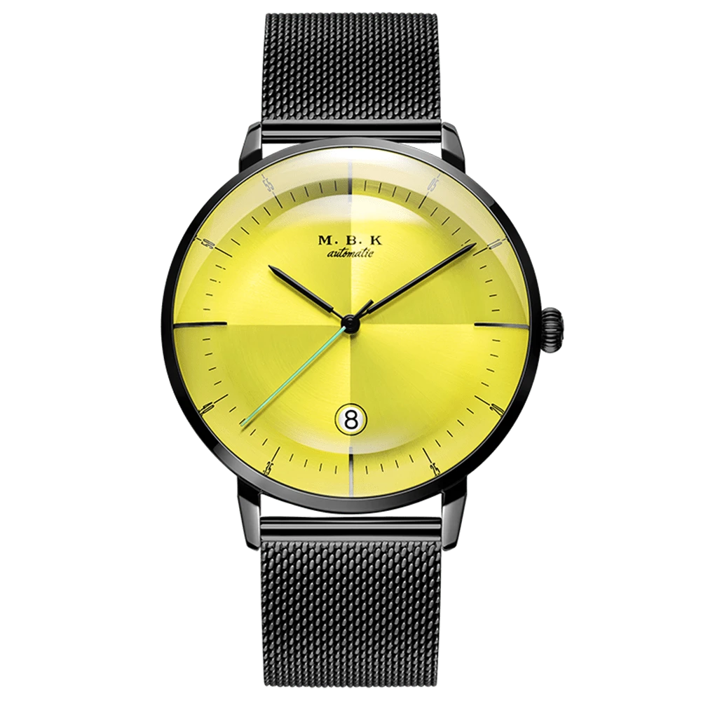 M.B.K Original Fashionable Simple Men's Mechanical Wristwatch - Red - View 1