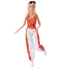 4 件/套 11.5 吋娃娃衣服套裝 = 1 件上衣 + 1 件褲子 + 1 雙鞋 + 1 副太陽眼鏡（不含娃娃）,節日禮物 - 玫紅色 - 查看 4