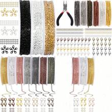 30-115 Feet Chain Coil Kit, 3-7 Colors Jewelry Making Chain Set, Metal Chains With Open Jump Rings And Lobster Clasps For DIY Necklace/Bracelet/Anklet Making,Each Link 2mm In Length And 1.7mm In Width (Options Available: 1 Set Of 7 Colors, 1 Set Of 6 Colors, 1 Set Of 4 Colors, 1 Set Of 3 Colors) (Note: Slight Color Difference May Exist Due To Different Manufacturing Batches) - Multicolor - View 4