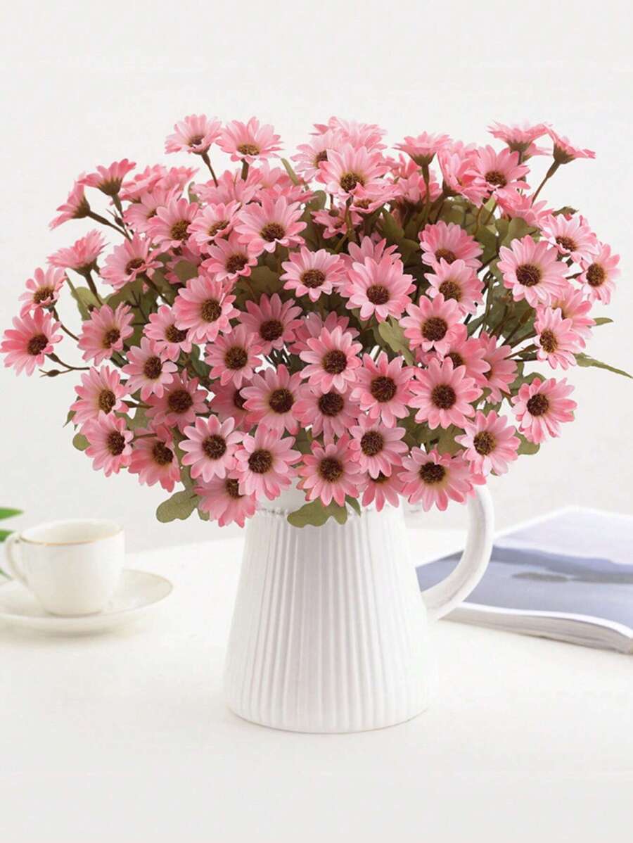 1/3/5件組 21朵頭人造雛菊花束,情人節禮品套組,裝飾,婚禮裝飾,新娘花束,腕花,胸花,居家餐廳臥室花瓶裝飾,花束,DIY生日派對蛋糕裝飾,新年裝飾,攝影道具,情人節,畢業禮物,秋季裝飾,秋季,人造植物 - 淺粉色 - 查看 1