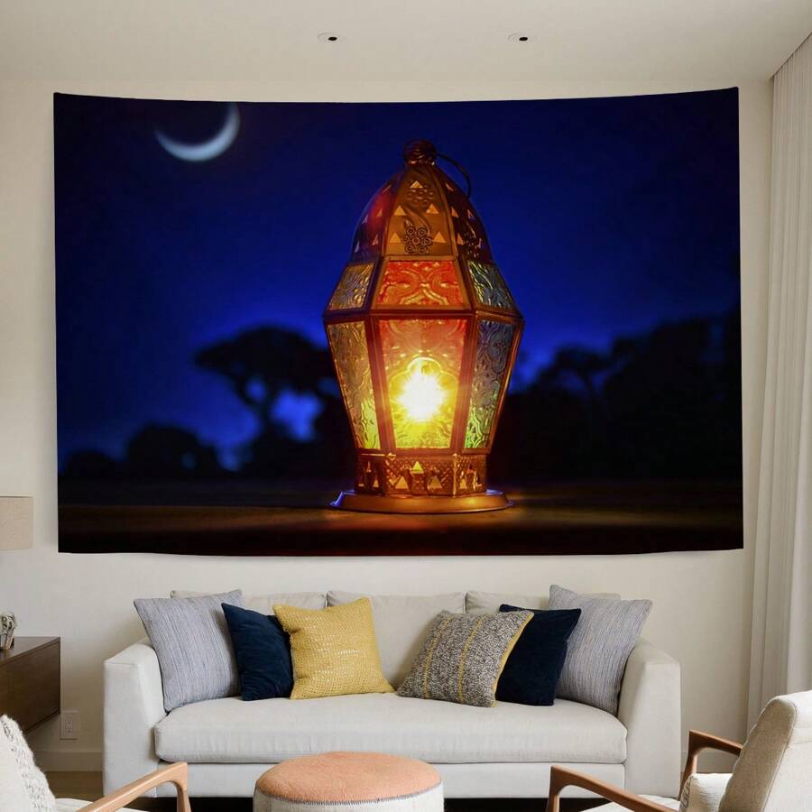 1pc Elements Printed Tapestry, Peach Skin Printed Wall Hanging Decor For Festival Decoration, Flag For Room, Room Decor, Tapestry, Wall Decor, Wall Art ,Room Stuffs, Flags For Room, Home Decor, Wall Tapestry - Blue - View 1