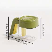 Creative One-Touch Opening And Closing Kitchen Seasoning Jar With Handle, Flip Cover, Transparent Glass With Spoon, Condiment Bottle, Seasoning Bottle - Multicolor - View 4