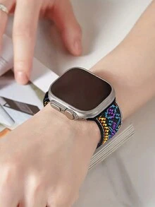 5pcs/Set Stretch Solo Loop Compatible With Apple Watch Band 38mm-49mm Soft Nylon Stretchable Wristband, Suit Compatible With Apple Watch Series Ultra/8/7/6/5/4/3/2/1 - 5pcs/set - View 7