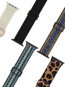 5pcs/Set Stretch Solo Loop Compatible With Apple Watch Band 38mm-49mm Soft Nylon Stretchable Wristband, Suit Compatible With Apple Watch Series Ultra/8/7/6/5/4/3/2/1 - 5pcs/set - View 6