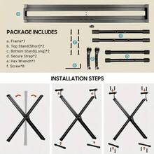 1個雙管風琴架,x形雙管電子風琴架,可調式拆裝電子風琴架,鍵盤雙管x風琴架 - 電子琴架 - 查看 5