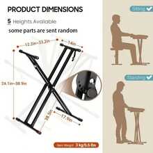 1個雙管風琴架,x形雙管電子風琴架,可調式拆裝電子風琴架,鍵盤雙管x風琴架 - 電子琴架 - 查看 2