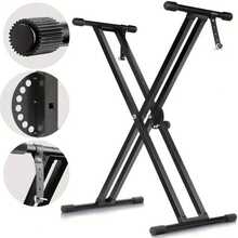 1個雙管風琴架,x形雙管電子風琴架,可調式拆裝電子風琴架,鍵盤雙管x風琴架 - 電子琴架 - 查看 6