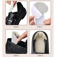 1 對 T 型後跟墊海綿防滑墊半墊不磨腳耐磨高跟鞋後跟貼,可切割 - 黑色 - 查看 8