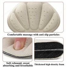 1 對 T 型後跟墊海綿防滑墊半墊不磨腳耐磨高跟鞋後跟貼,可切割 - 黑色 - 查看 3