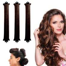 Heatless Hair Curlers To Sleep In Heatless Curling Rod - Coffee Brown - View 2