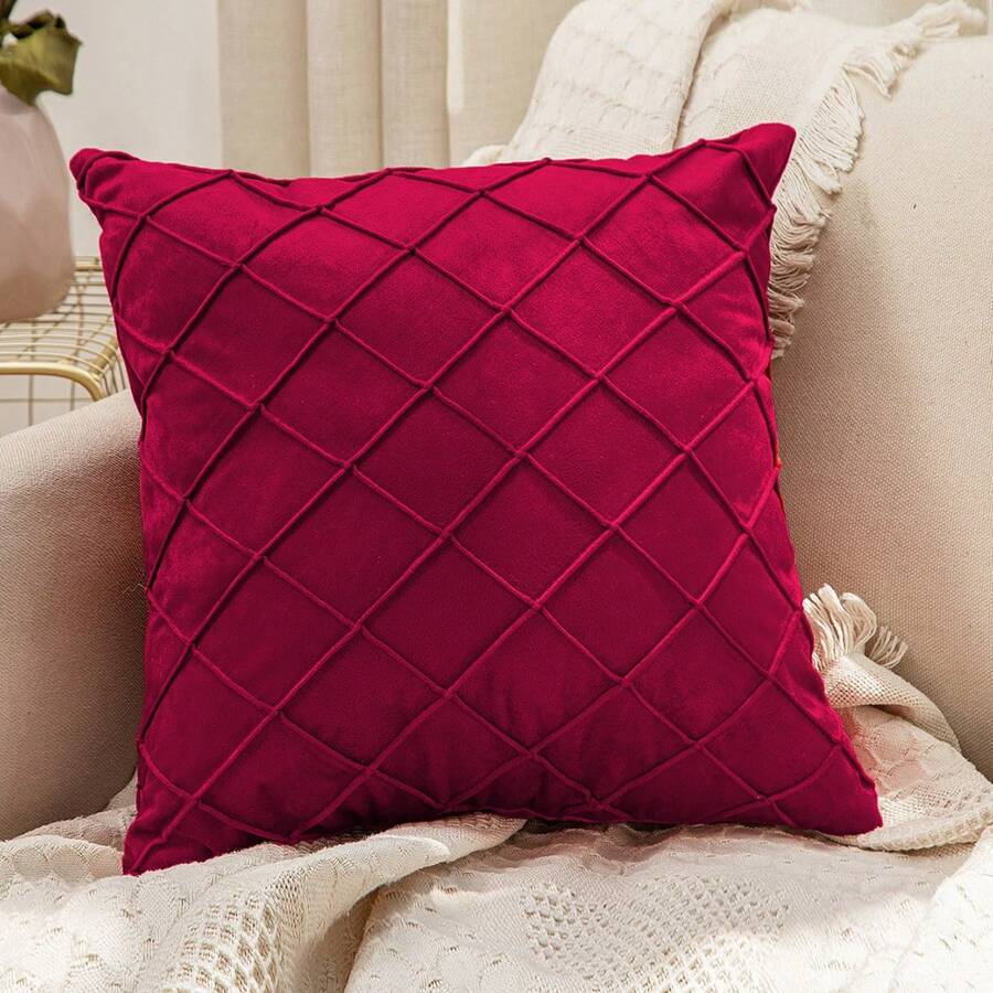 Geometric Textured Cushion Cover Without Filler SHEIN USA