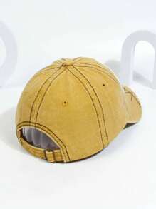 1pc Men Vintage Baseball Cap With Digital Embroidery, Sun Protection And Casual Hat, American Independence Day Cap, Dad Hat - Grey - View 6