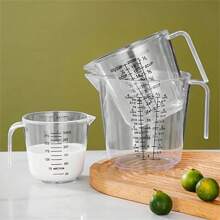 1 Miếng , Ly đo lường , Nhựa Chất lỏng Đo lường Cốc , Phòng bếp Cốc , Nhựa Đo lường Cốc Với miệng , Đa chức năng Ly đo lường Đối với Làm bánh Nấu nướng , Thiết yếu , Phòng bếp chất liệu Rẻ chất liệu - Màu trong suốt - Xem 8