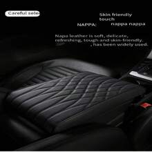 1pc Napa Leather Embroidery Breathable & Comfortable Car Armrest Pad, Universal For All Seasons - Green - View 7