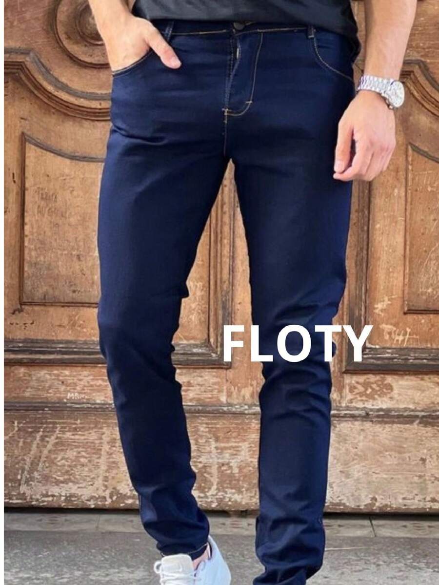 Men Jeans - 藍色 - 查看 1