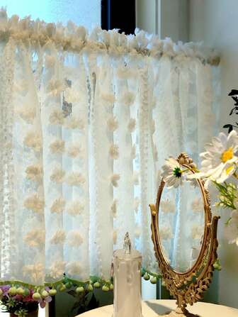 1pc American Luxury French Style Kitchen Curtain For Window/Door/Room Divider