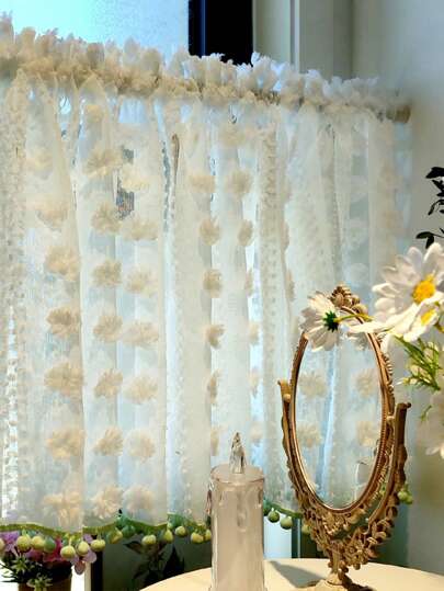 1pc American Luxury French Style Kitchen Curtain For Window/Door/Room Divider