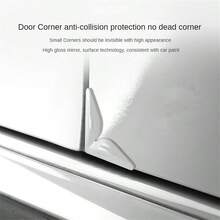 4pcs Car Door Edge Guards, Soft Rubber Anti-Collision Protectors, Invisible Clear Car Bumper Strip With Strong Adhesive Tape - Clear - View 2