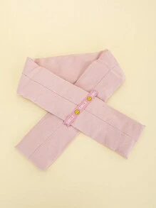 1條兒童柔軟純色圍巾,冬季保暖頸部圍巾,適用於幼兒和兒童 - 粉色 - 查看 4