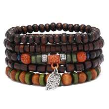 Retro Multi -Layer Wooden Bracelet