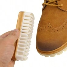 1pc Suede Brush - Crepe Suede Shoe Brush For Cleaning Nubuck And Suede On Boots, Shoes And Jackets - Luxury Leather Care - White - View 1