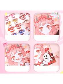 兒童日記的一本穿衣貼紙書,女孩的拼圖玩具,以公主為主題的卡通妝容變化貼紙書 - 銅色 - 查看 8