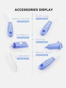 醫生假扮玩具牙醫套裝: 有趣且具有教育性的角色扮演玩具 - 藍色 - 查看 8