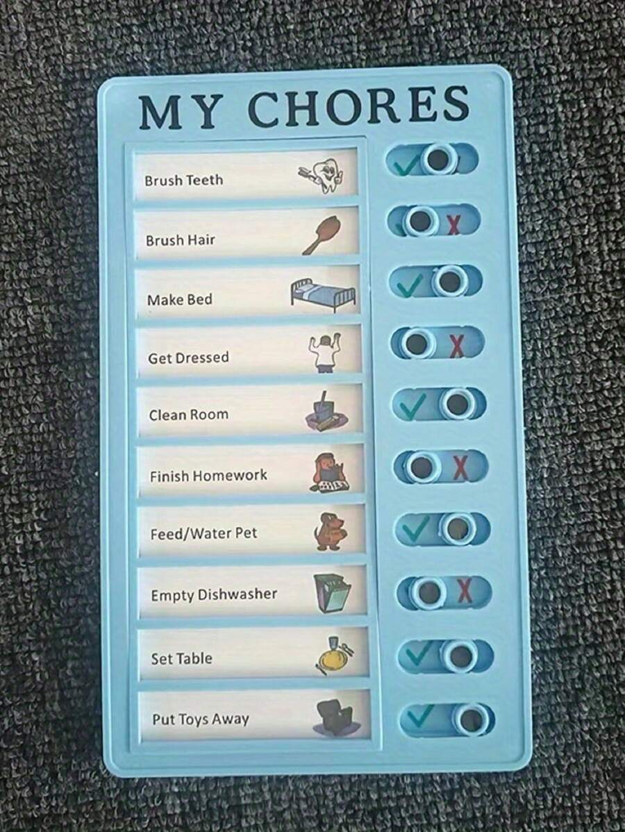 Diy sliding routine chart custom daily schedule tasks memo checklist
