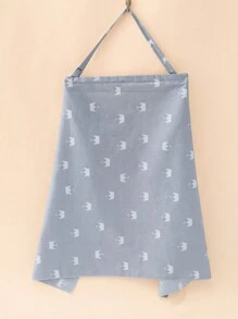 momscare 1 Piece Of Baby  Simplicity Crown Pattern Breastfeeding Cover Suitable For Outdoor Use