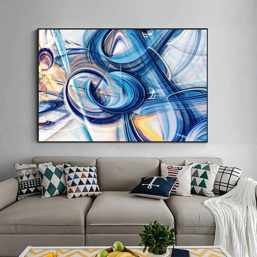 1 Miếng Nghệ thuật đường nét trừu tượng Áp phích Đối với Phòng ngủ , Phòng khách , Học tập , Nhà  Đồ trang trí , Không có khung tranh sơn dầu Bức tranh Cốt lõi Đối với Nhà hàng , Cà phê , Khách sạn Trang trí tường - Nhiều màu - Xem 1