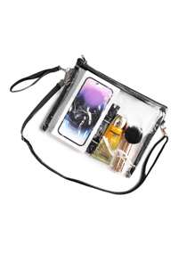 Spot Transparent Pvc Crossbody Bag Waterproof Cosmetic Bag Toiletries Storage Portable Hand-Held Storage Bag - Grey - View 5