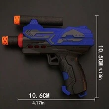 1件新款手動軟飛標槍套裝,適用於空心彈玩具槍、泡沫飛標、shockwave、迷你青少年和成人玩具槍 - 藍色 - 查看 3