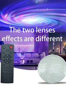 Galaxy Projector, Built-In Music Speaker, Nightlight Projector, Two Kinds Of Projection Light For Children Adults, Projector For Home Decor/Relaxation/Parties/Music/Gifts - Blue and White - View 7