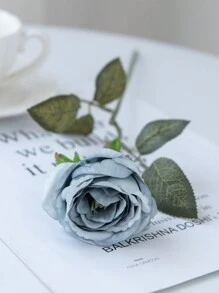 2/5/10 pièces Bouquet de roses artificielles dans un style européen rétro. Décoration de maison, salle à manger, chambre à coucher, vase, décoration extérieure de jardin, accessoires photo DIY, fleurs à tenir pour la mariée, matériel de fleurs au poignet, décoration de fête d'anniversaire, cadeau de la Saint-Valentin et cadeaux de Nouvel An
