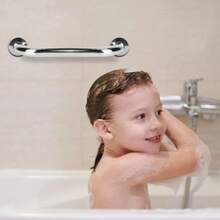 2Pcs Bath Grab Bar Sturdy Stainless Steel Shower Safety Handle For Bathtub Toilet Stairway 220LBS Pull Force - Silver - View 3