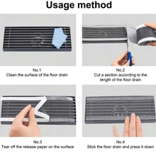 1入防堵濾網淋浴排水口毛髮陷阱自粘式地漏貼紙一次性網狀濾網水槽篩過濾器刮刀廚房浴室配件隨機顏色 - 黑色 - 查看 6