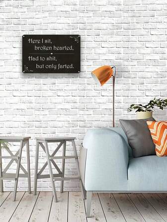 1pc Funny Toilet Rules Metal Sign - Perfect For Home, Bar, And Restroom Decor